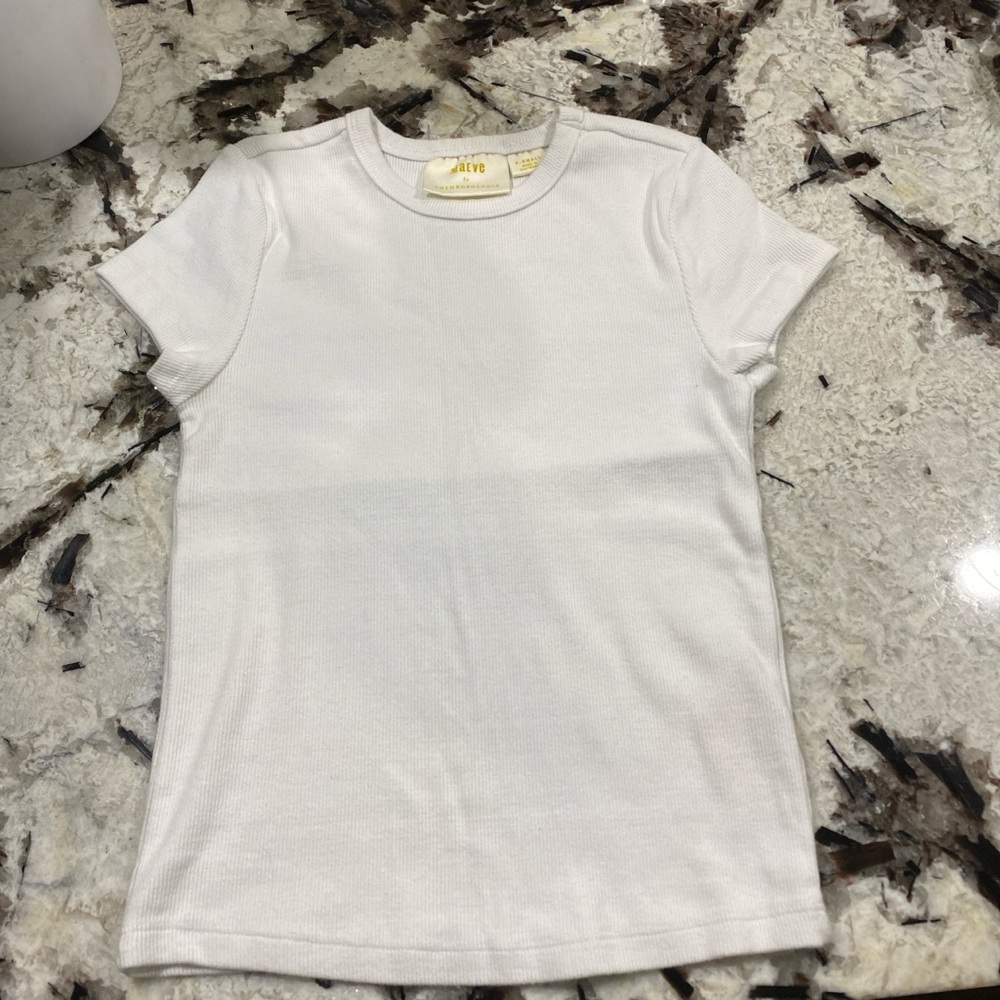 Anthropologie White Baby Tee